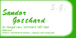 sandor gotthard business card